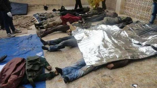 10 people killed by government forces in Aleppo.