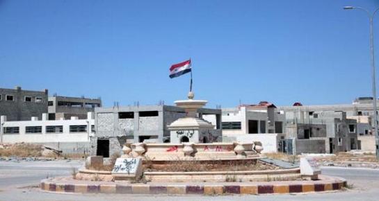 A government flag in Sheikh Najjar. 