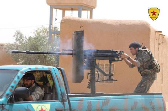 YPG fighters around Kobani.